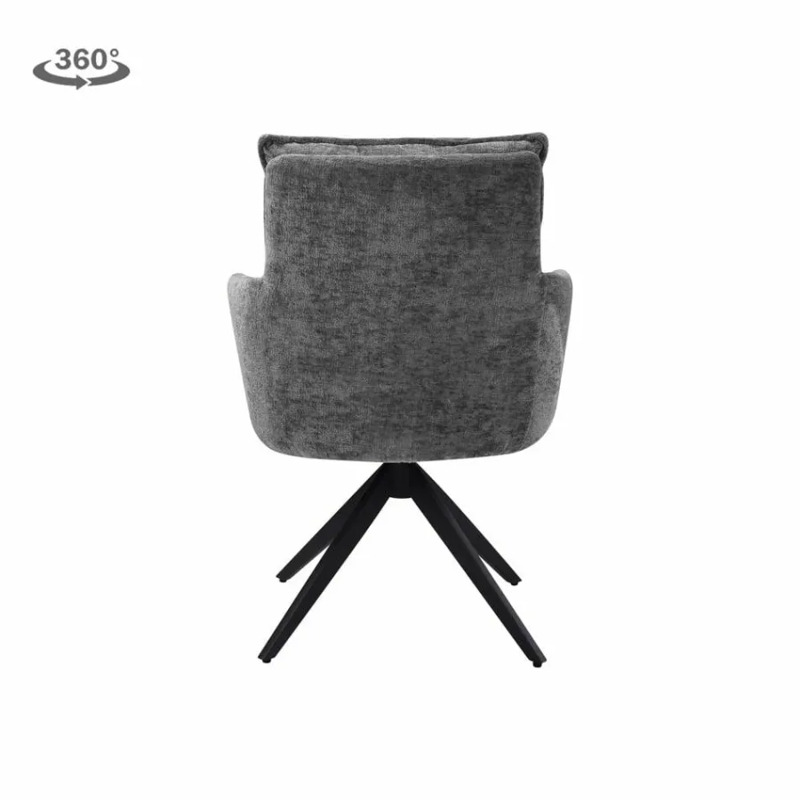 Tower Living Rosora Armstoel - HZ6068-85 grey (draaibaar) Clearance