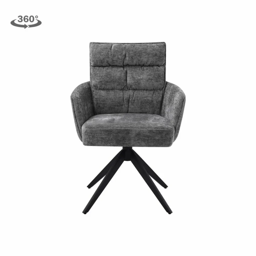 Tower Living Rosora Armstoel - HZ6068-85 grey (draaibaar) Clearance