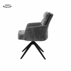 Tower Living Rosora Armstoel - HZ6068-85 grey (draaibaar) Clearance