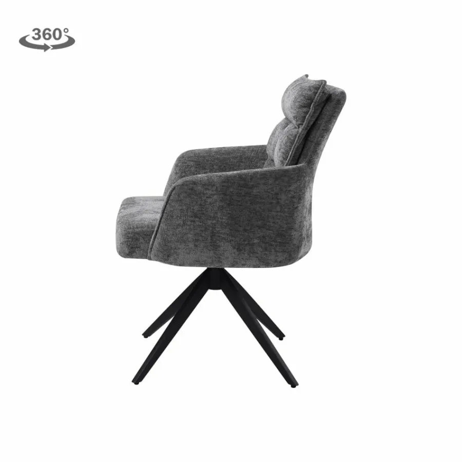 Tower Living Rosora Armstoel - HZ6068-85 grey (draaibaar) Clearance