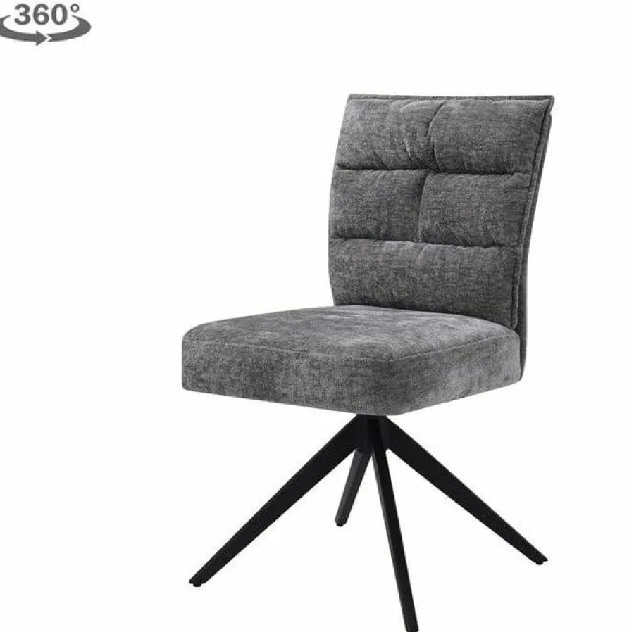 Tower Living Rosora Stoel - HZ6068-85 grey (draaibaar) Clearance