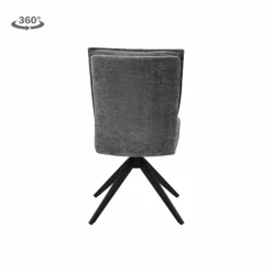 Tower Living Rosora Stoel - HZ6068-85 grey (draaibaar) Clearance