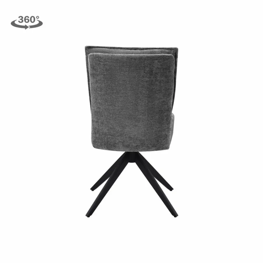 Tower Living Rosora Stoel - HZ6068-85 grey (draaibaar) Clearance