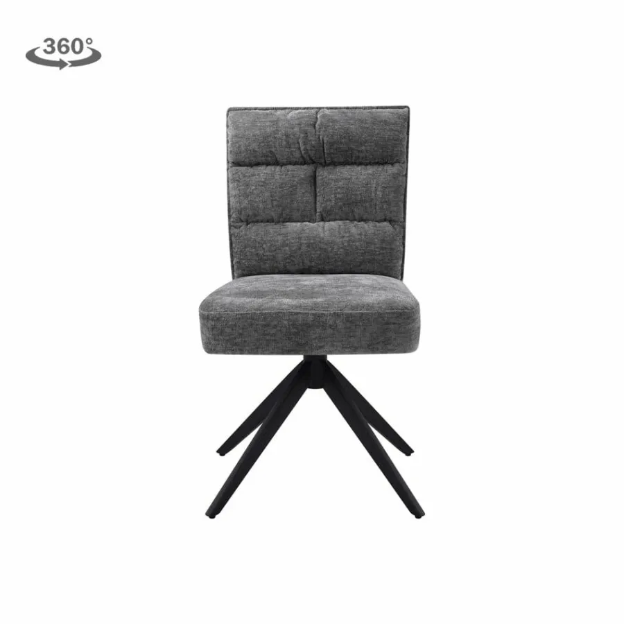 Tower Living Rosora Stoel - HZ6068-85 grey (draaibaar) Clearance