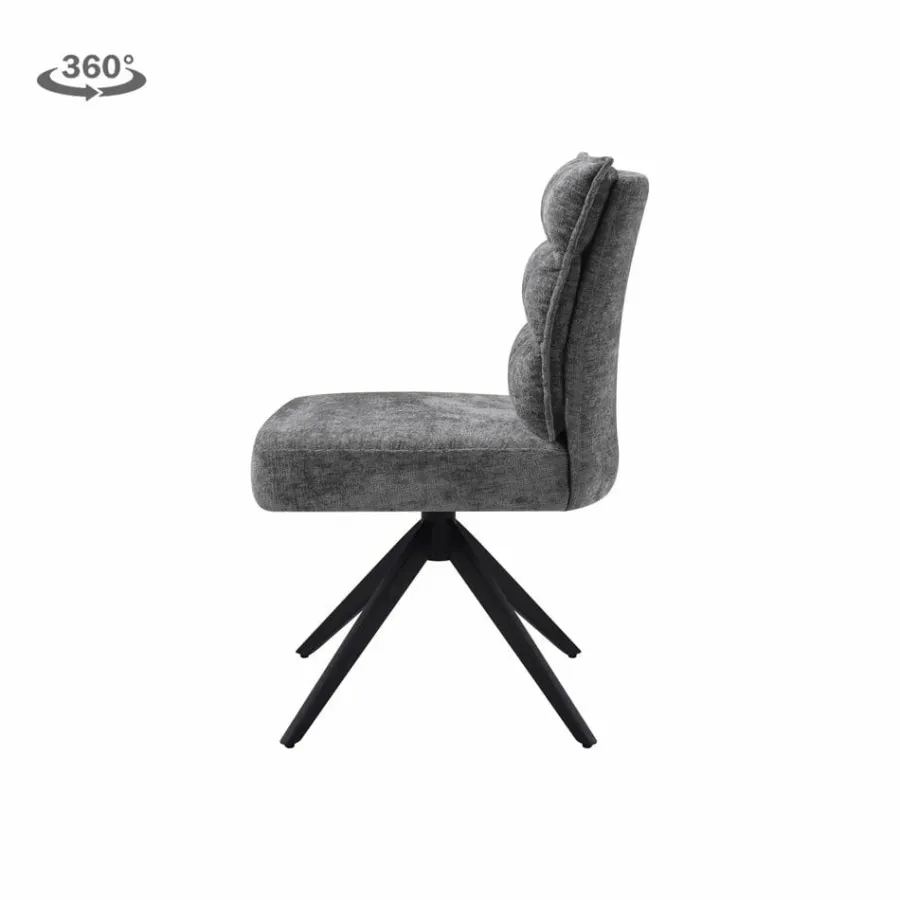 Tower Living Rosora Stoel - HZ6068-85 grey (draaibaar) Clearance