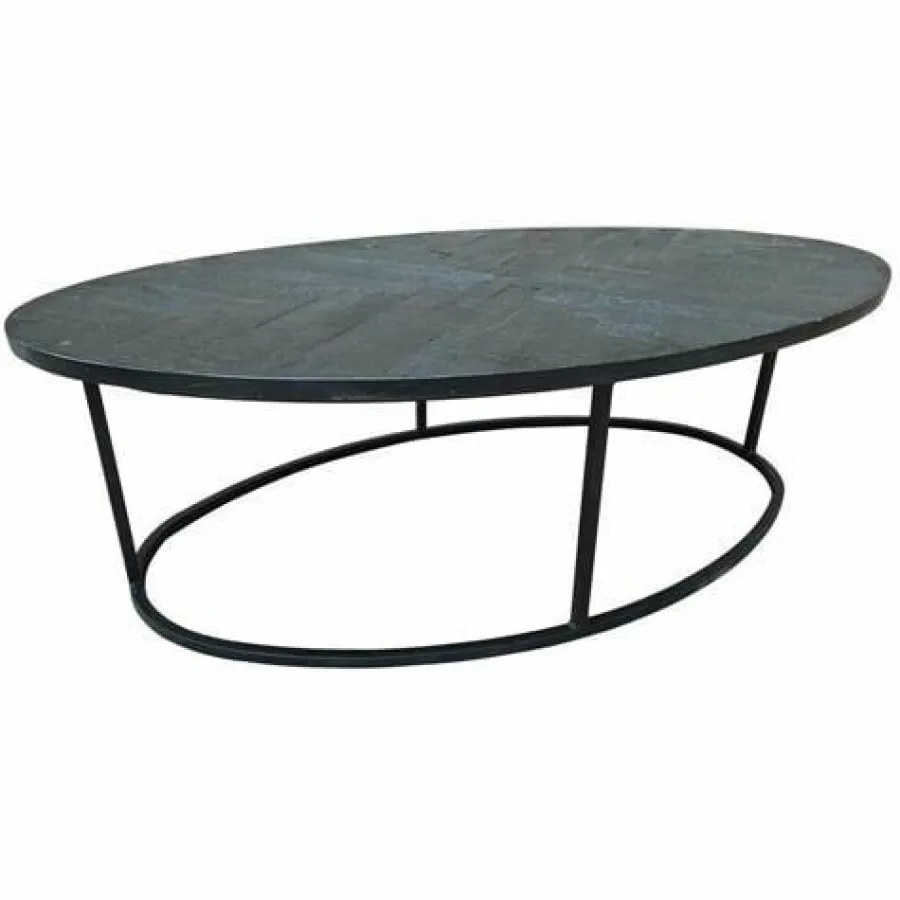 Tower Living Salontafel ovaal Viola mango 135x75x40 – zwart Hot