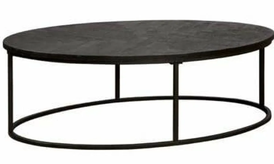 Tower Living Salontafel ovaal Viola mango 135x75x40 – zwart Hot