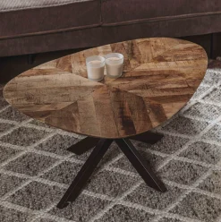 Tower Living Salontafel Pianella eivormig - 90x65 – naturel Sale
