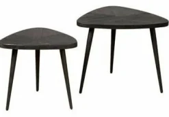 Tower Living Salontafel set van 2 Viola triangle 60/50 – zwart Discount