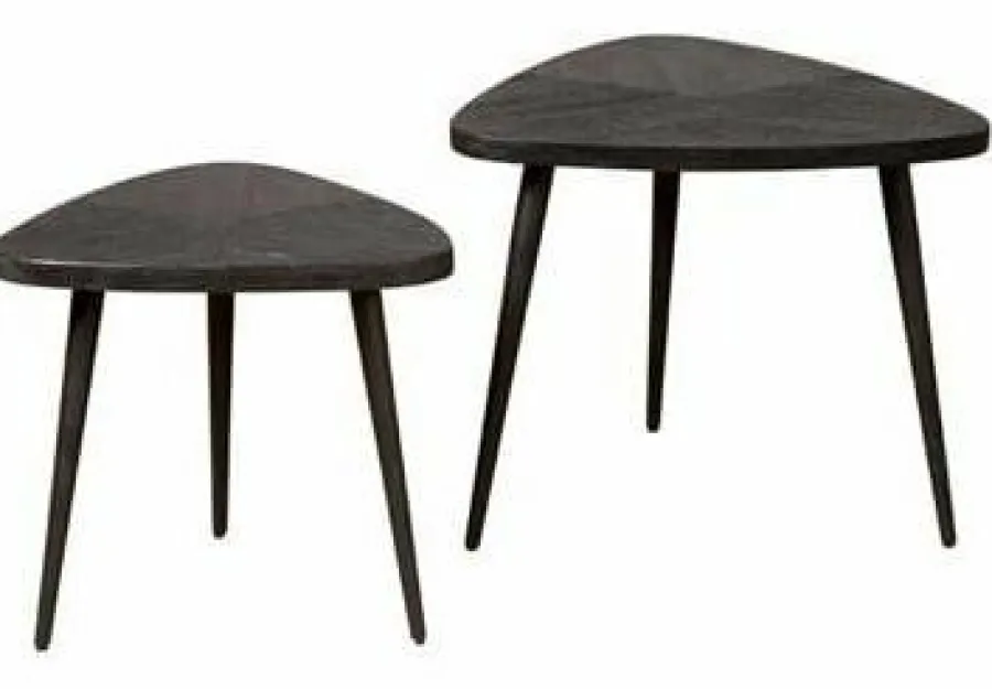 Tower Living Salontafel set van 2 Viola triangle 60/50 – zwart Discount