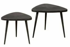 Tower Living Salontafel set van 2 Viola triangle 60/50 – zwart Discount