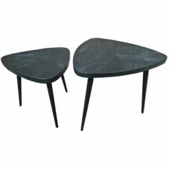 Tower Living Salontafel set van 2 Viola triangle 60/50 – zwart Discount