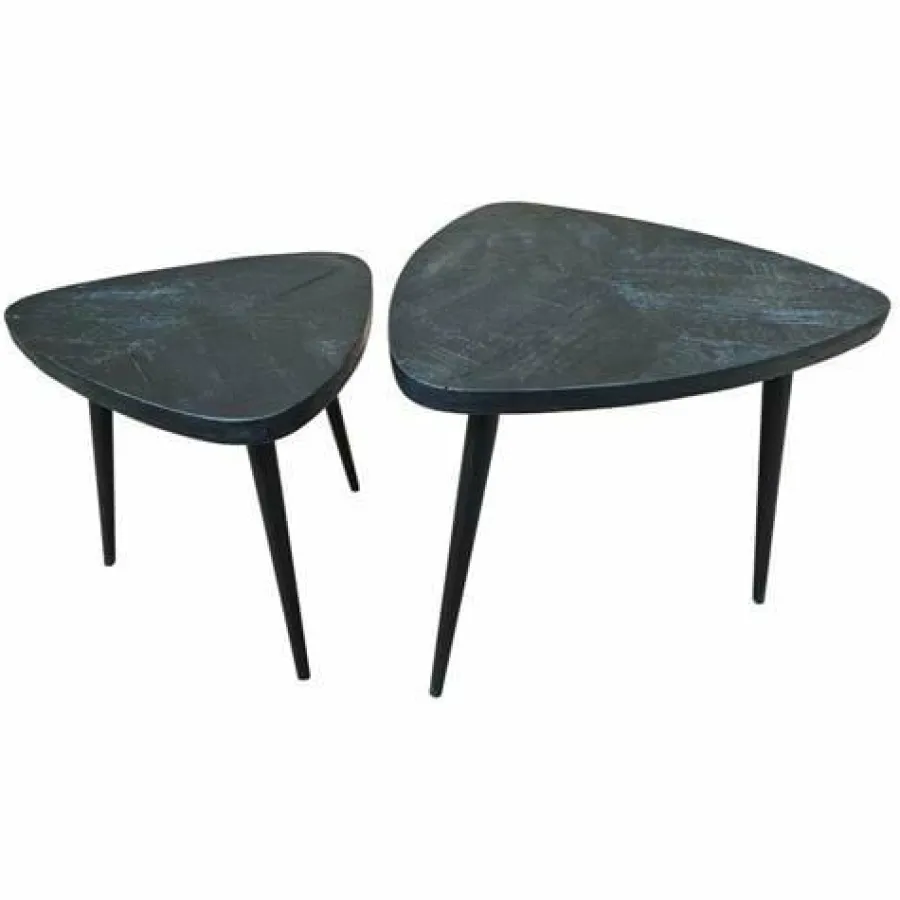 Tower Living Salontafel set van 2 Viola triangle 60/50 – zwart Discount