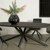 Tower Living Showroommodel - Eettafel Selva zwart mango ovaal 240 cm Outlet