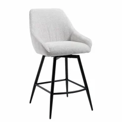 Tower Living Trino Barstoel - fabric Trenza 04 white (draaibaar) New
