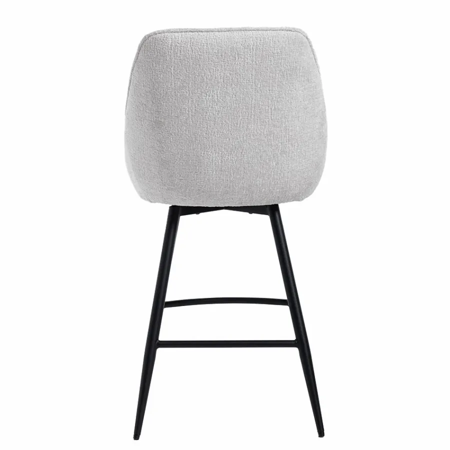 Tower Living Trino Barstoel - fabric Trenza 04 white (draaibaar) New