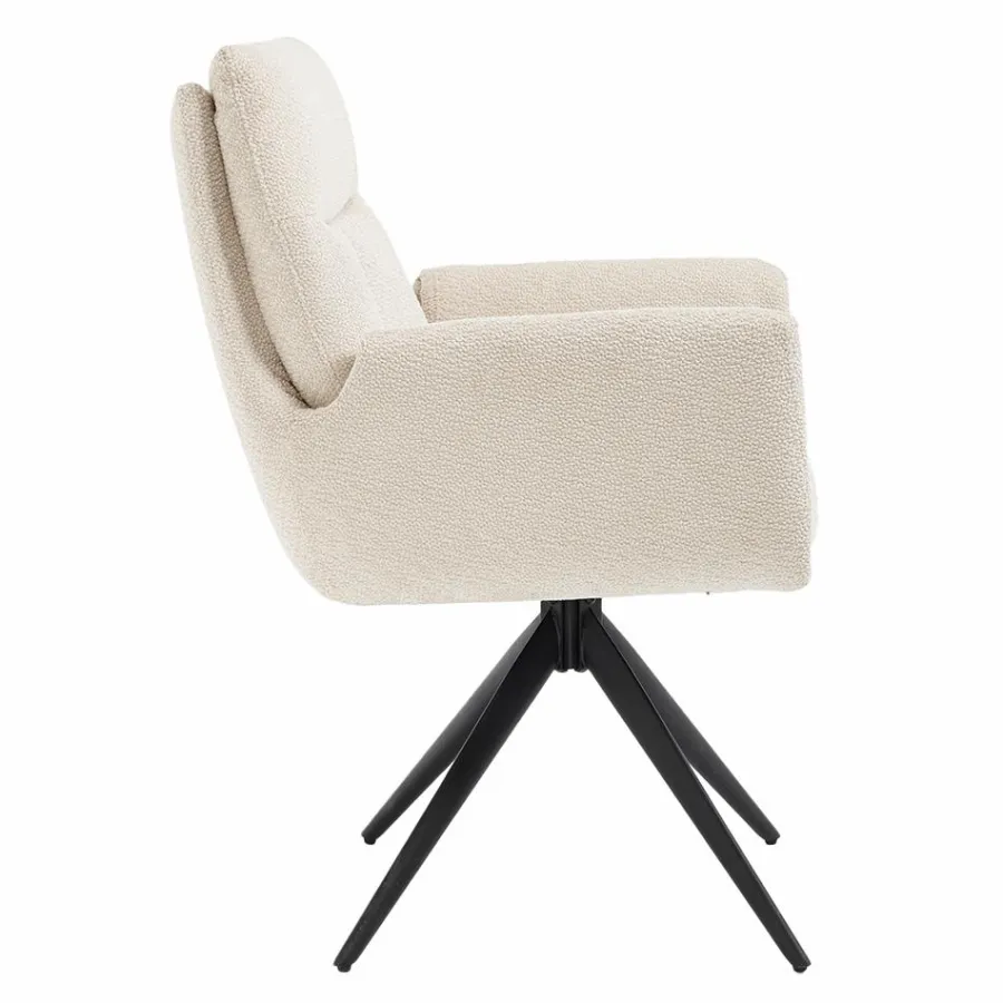 Tower Living Varzo Armstoel - Toro 25 cream (draaibaar) Sale