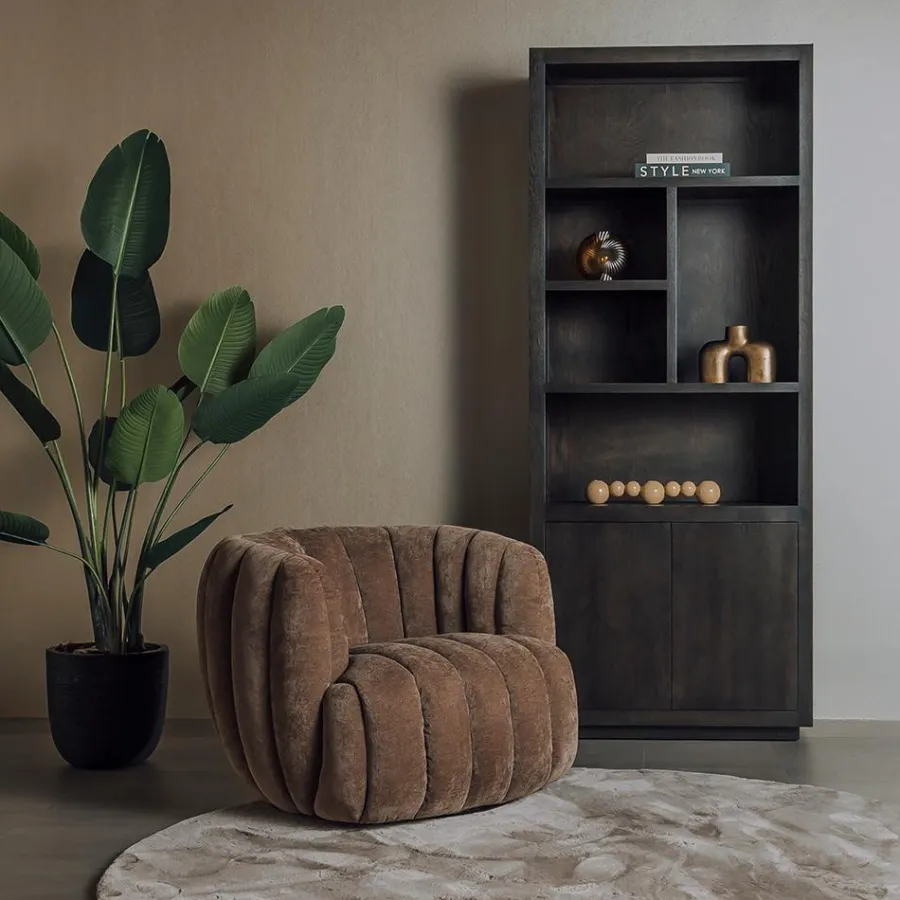 Tower Living Verdi Fauteuil - Maloy 38 mocca (draaibaar) Clearance