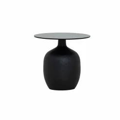 Tower Living Vigo Bijzettafel glas zwart 45 cm Outlet