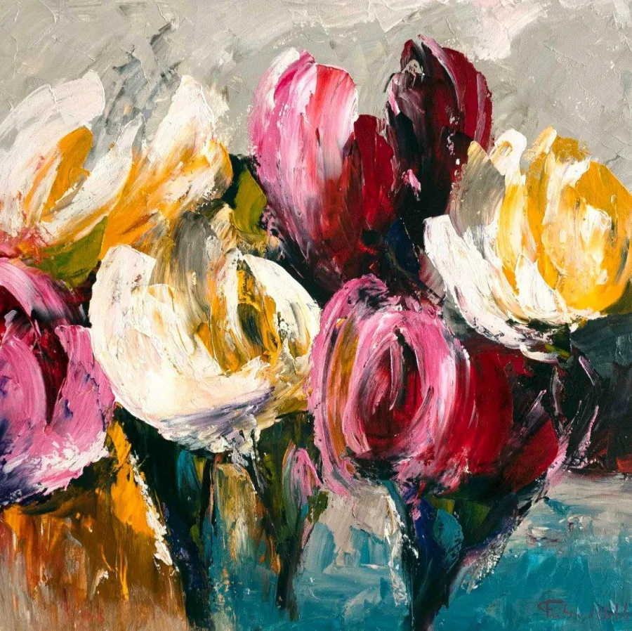 Wandkraft Flaming Blooms Hot