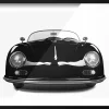 Wandkraft Porsche 356 Black