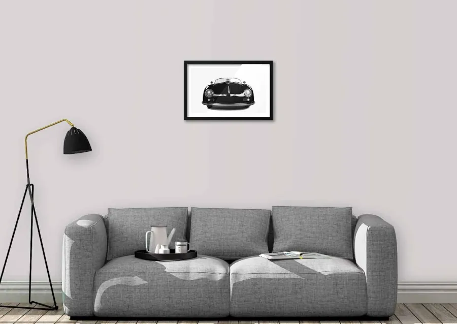 Wandkraft Porsche 356 Black