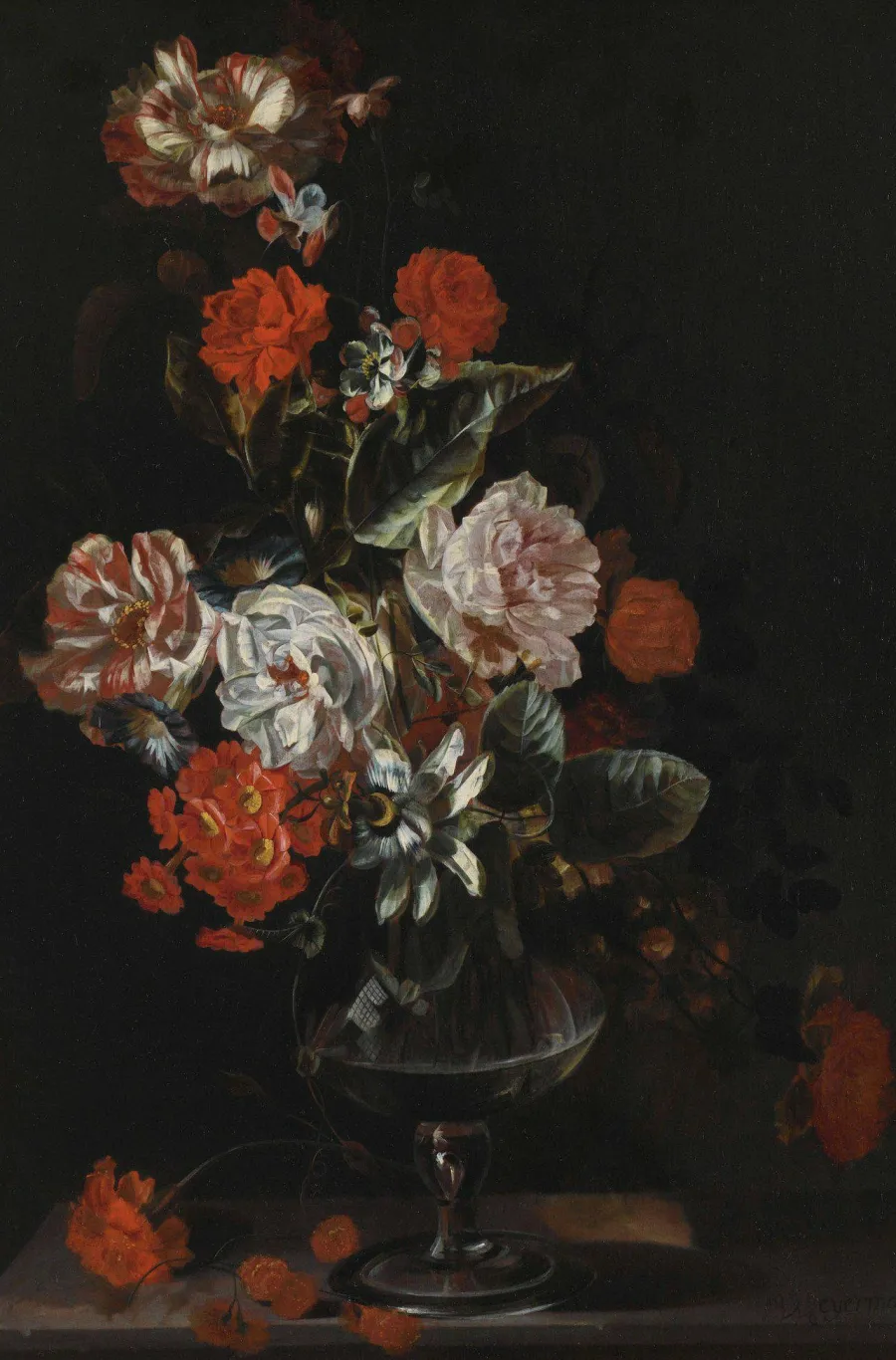 Wandkraft Still Life with Flowers by Jacob Campo Weyerman Clearance