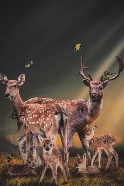Wandkraft Thee Deer Family Best