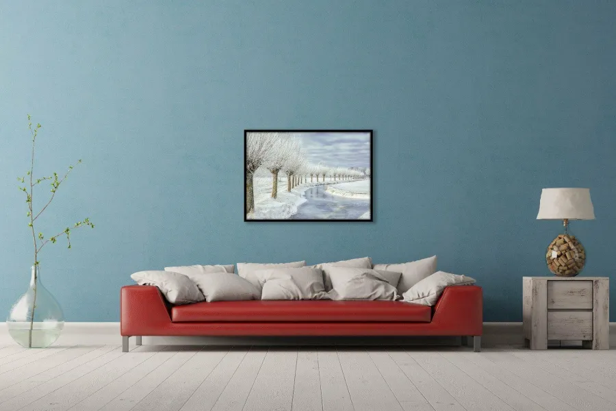 Wandkraft Winter in Holland Online