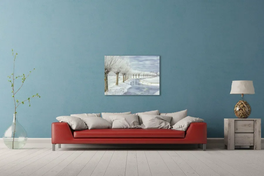 Wandkraft Winter in Holland Online