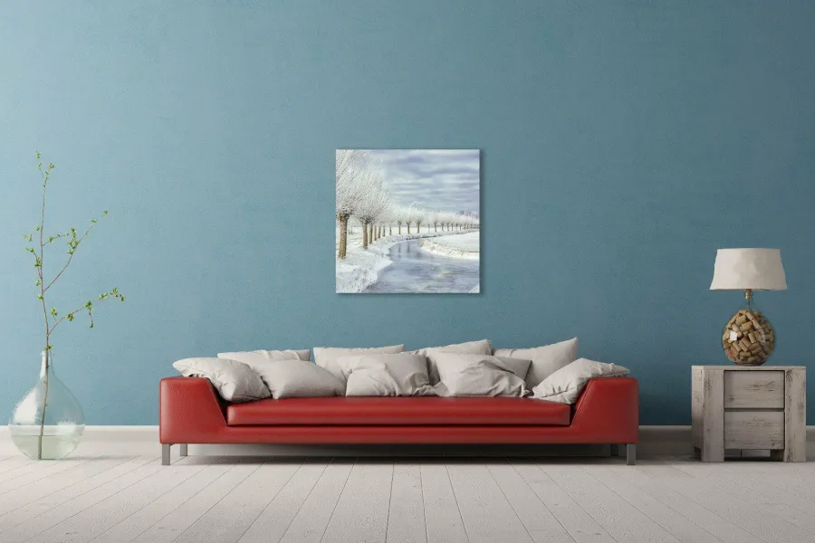 Wandkraft Winter in Holland Online