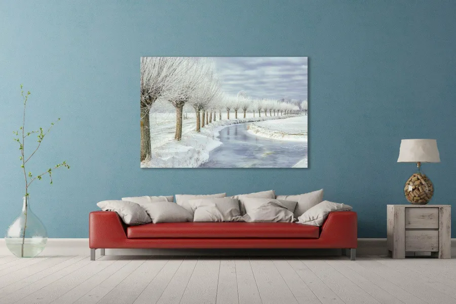 Wandkraft Winter in Holland Online