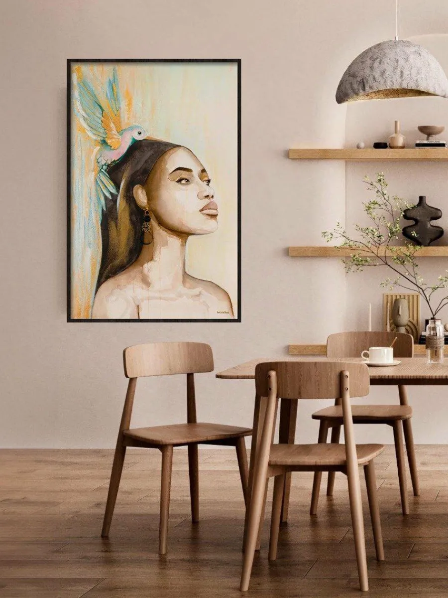 Wandkraft Woman and Hummingbird Sale