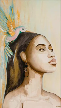 Wandkraft Woman and Hummingbird Sale
