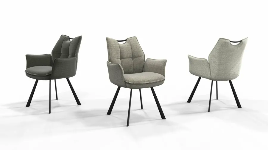 Wildeboer & v/d Weide Eettafelstoel Mabel met arm - stof A-Enter 84 Online