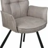 Wildeboer & v/d Weide Eettafelstoel Mabel met arm - stof C-Magnum 84