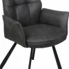 Wildeboer & v/d Weide Eettafelstoel Mabel met arm - stof C-Magnum 66