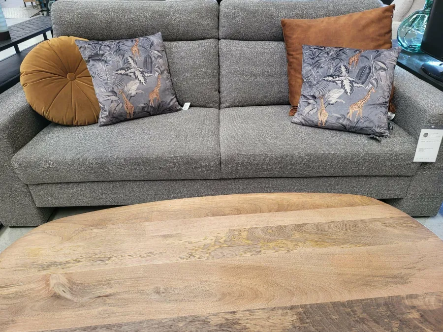 WoonMax Bank Marseille 3 zits Sherlock taupe, hoge rugleuning, brede armleuning - Showroommodel Discount