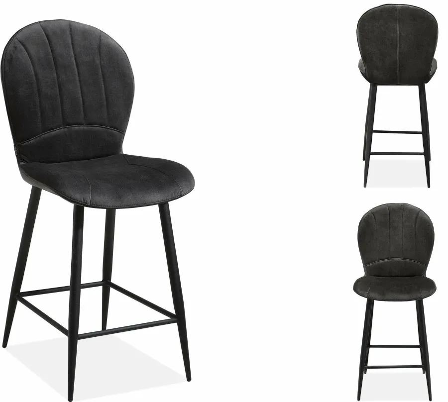 WoonMax Barstoel Fast Goldy - Antraciet, Cognac of Groen Discount