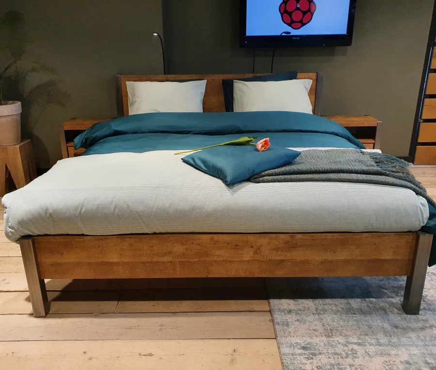 WoonMax Bedframe Lennox Old Teak - Diverse afmetingen Hot