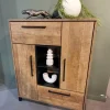 WoonMax Bergkast Maldini Old teak - 2 deuren en 1 lade New