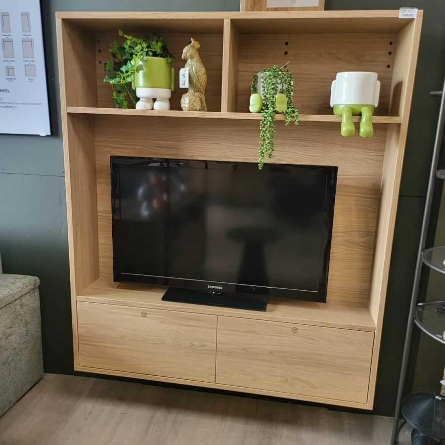 WoonMax Blackburn Mwand tv meubel Blond oak - Showroommodel compleet Best