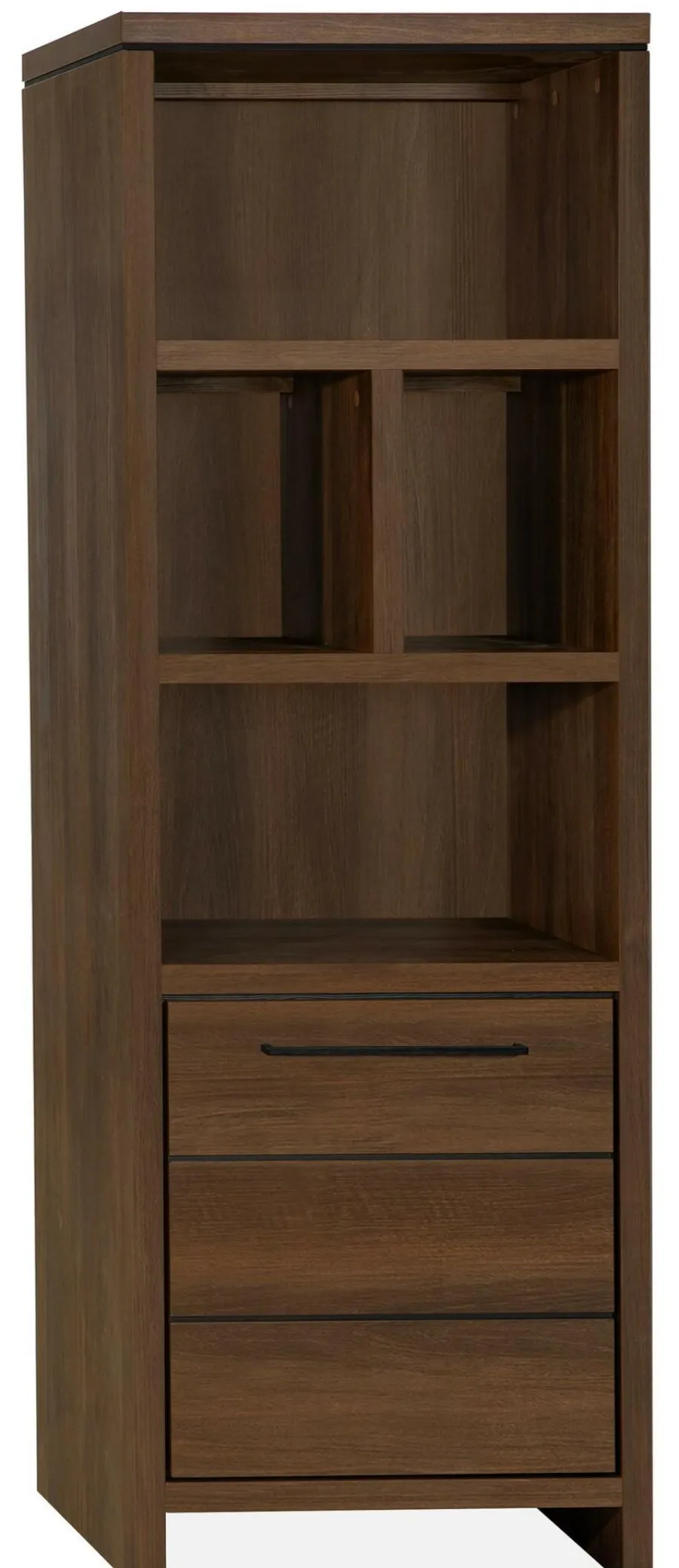WoonMax Boekenkast Sheffield Dark Almond 1 deur en 4 open vakken New