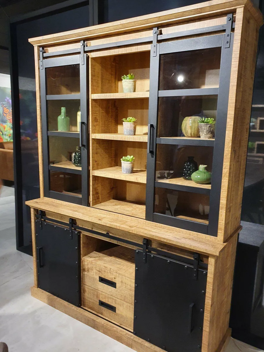 WoonMax Buffetkast Industry Mango met schuifdeur New