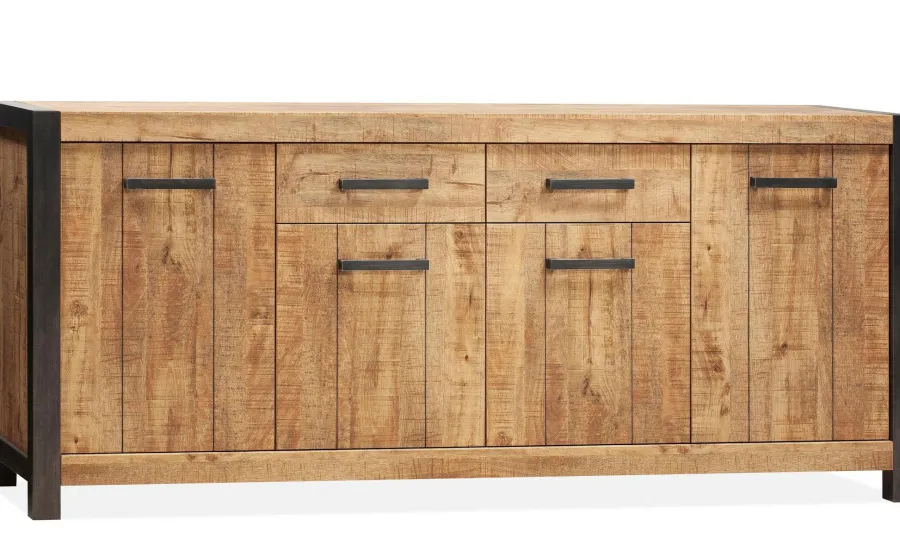 WoonMax Dressoir City Mango groot 4 deurs en 2 lades - 80 cm hoog Best