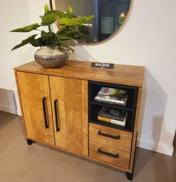 WoonMax Dressoir Maldini Old teak - 3 deuren en 2 lades - 203 cm Sale