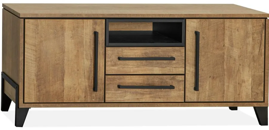 WoonMax Dressoir/tv meubel Maldini Old teak - 2 deuren en 2 lades Outlet