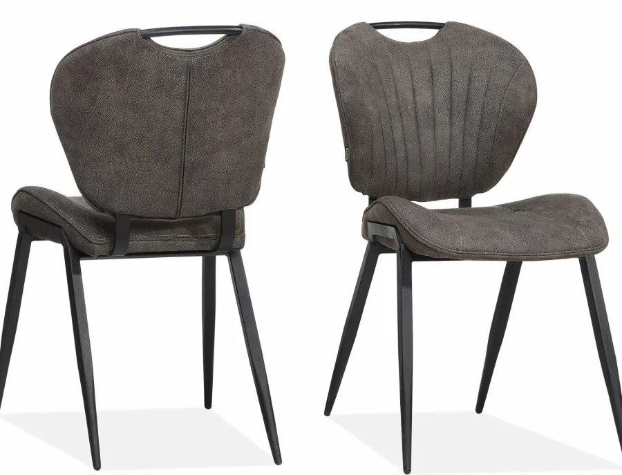 WoonMax Eetkamerstoel Jim - Cognac, Mosgroen en Antraciet New