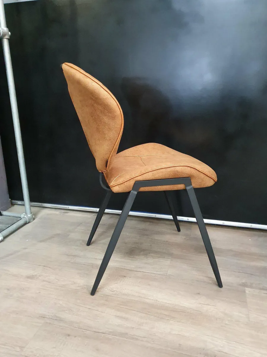 WoonMax Eetkamerstoel Jim - Cognac, Mosgroen en Antraciet New