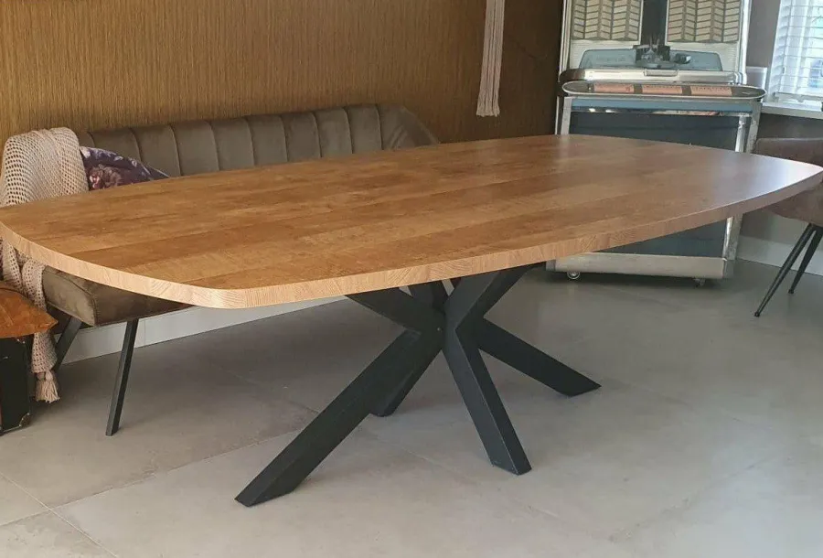 WoonMax Eettafel Deens ovaal Costa 250x128 cm - old teak